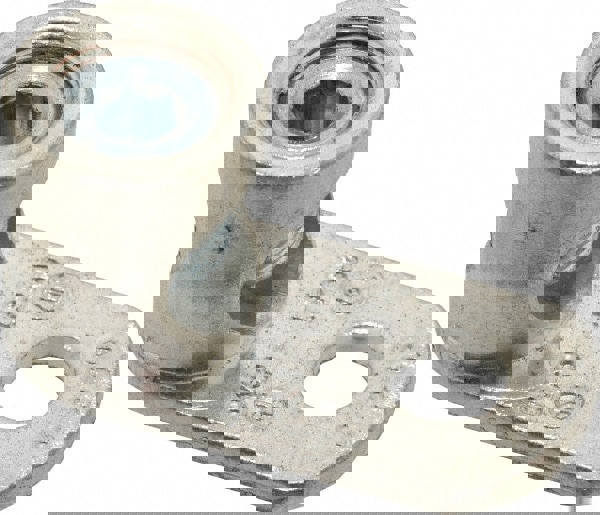 D Shaped Ring Terminal: Non-Insulated, 6 AWG, Lug Connection