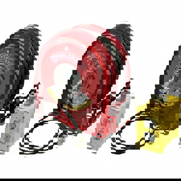 Cord & Cable Reel: 12 AWG, 30' Long, Quad Outlet End