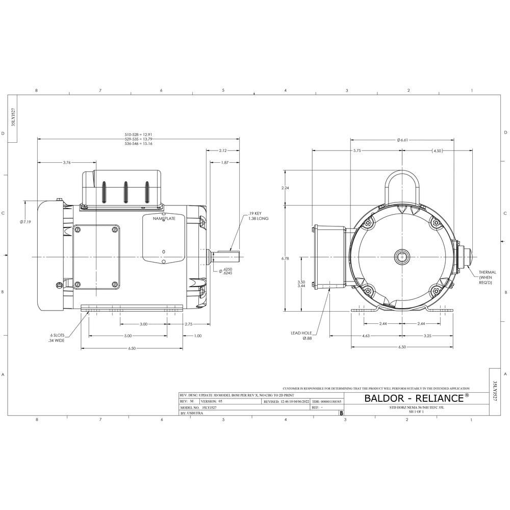 Single Phase AC Motor: TEFC Enclosure