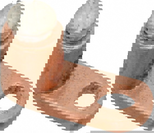 D Shaped Ring Terminal: Non-Insulated, 14 to 8 AWG, Crimp Connection