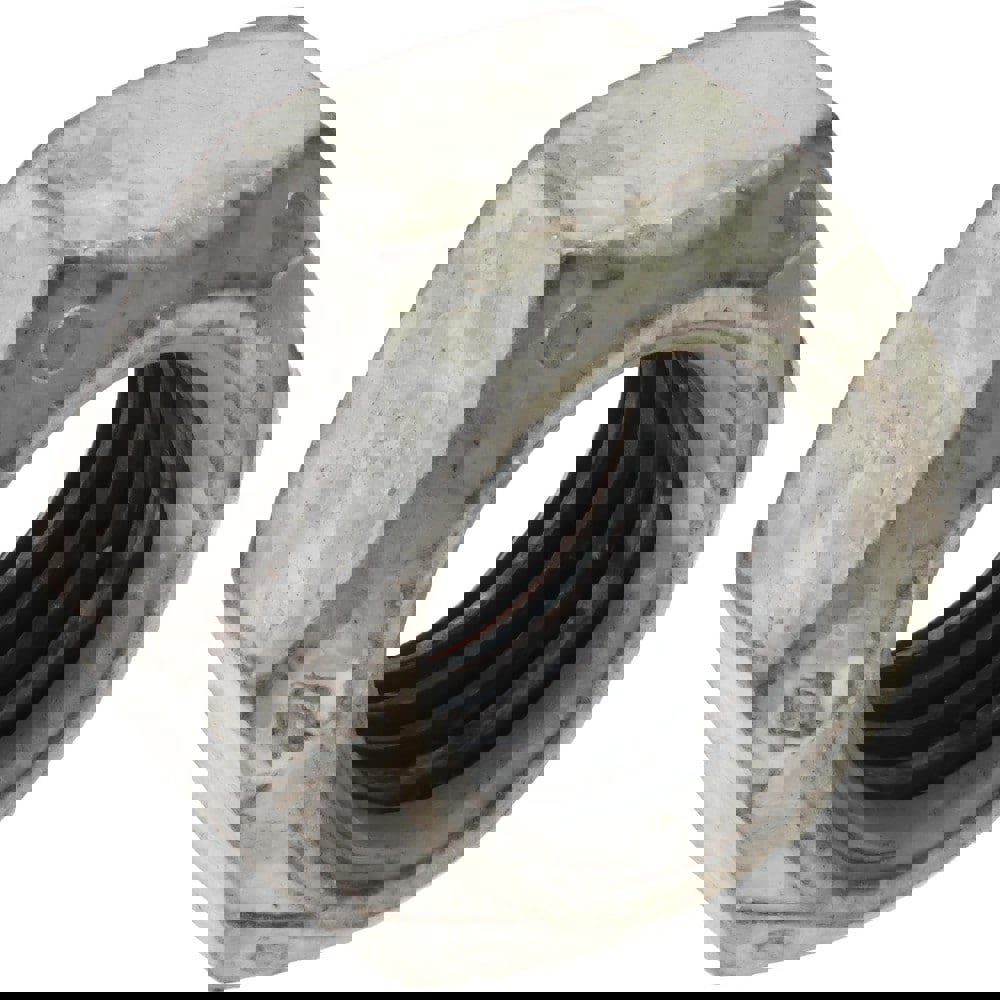 Hex Lock Nut: Distorted Thread, 5/8-11, Grade C Steel, Cadmium Clear-Plated