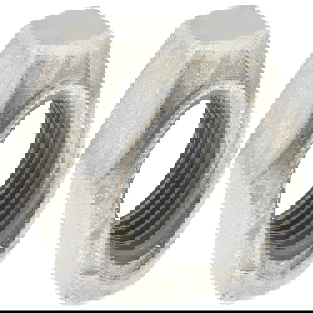 Hex Lock Nut: Distorted Thread, 3/4-10, Grade C Steel, Clear Cadmium Finish