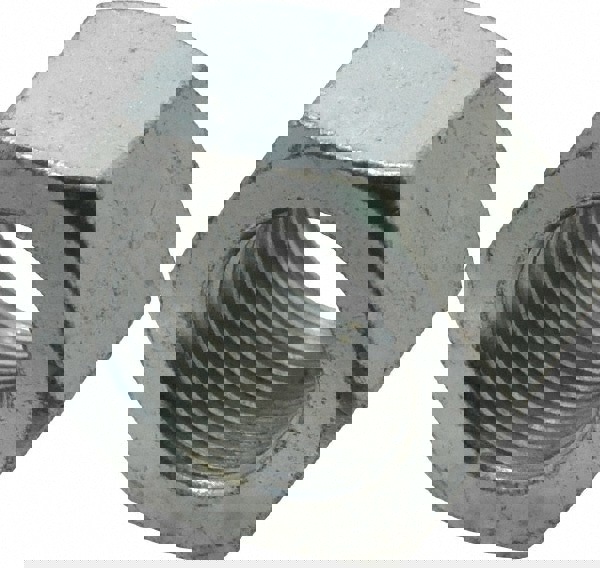 Hex Lock Nut: Distorted Thread, 7/8-14, Grade C Steel, Clear Cadmium Finish