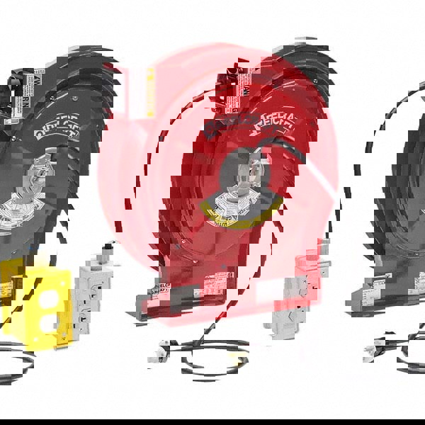 Cord & Cable Reel: 12 AWG, 50' Long, Quad Outlet End