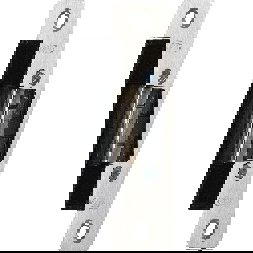 Strikes; Type: Low Profile Centerline Strikes ; Length (Inch): 4-7/8 ; Width (Inch): 1-1/4 ; Material: Zinc ; Finish Coating: US32D; Satin Stainless Steel