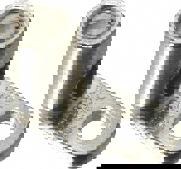 D Shaped Ring Terminal: Non-Insulated, 14 to 4 AWG, Lug Connection