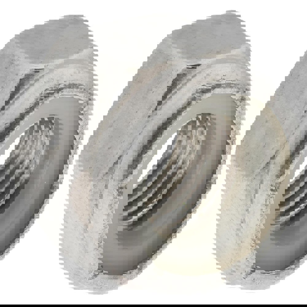 Hex Lock Nut: Nylon Insert, Nylon Insert, 3/8-16, Grade 316 Stainless Steel, Uncoated