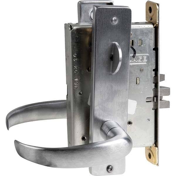 Lever Locksets; Type: Privacy; Door Thickness: 1-3/4; Key Type: Conventional; Back Set: 2-3/4; For Use With: Commercial Doors; Finish/Coating: Satin Chrome; Material: Steel; Material: Steel; Door Thickness: 1-3/4; Lockset Grade: Grade 1; Performance: Heav