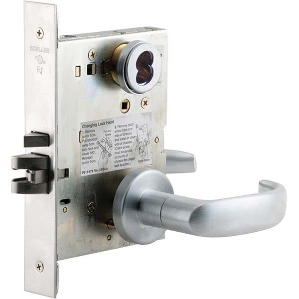 Lever Locksets; Type: Storeroom; Door Thickness: 1-3/4; Key Type: Conventional; Back Set: 2-3/4; For Use With: Commercial Doors; Finish/Coating: Satin Chrome; Material: Steel; Material: Steel; Door Thickness: 1-3/4; Lockset Grade: Grade 1; Performance: He