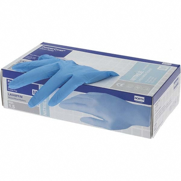 Disposable Glove: Series Dexi-Task, Size Medium, 5.0 mil, Nitrile, General Purpose Grade, Powder-Free