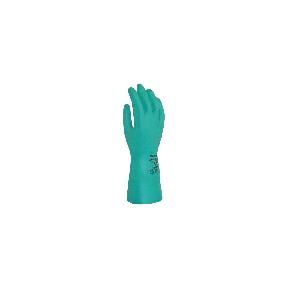 Chemical Resistant Gloves: X-Large, 11 mil Thick, Nitrile, Unsupported