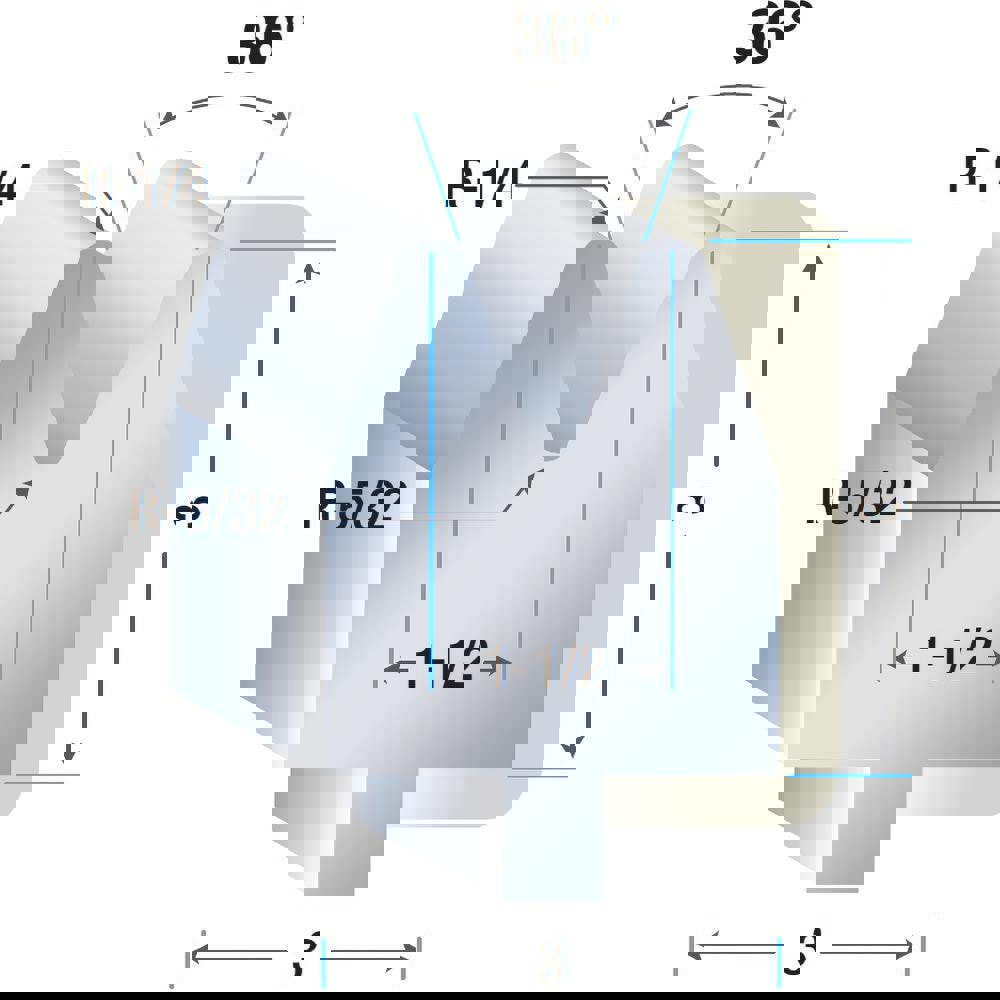 Press Brake Punch & Die Set: 0.187 in Capacity, 6' Long