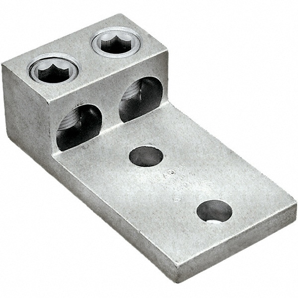 Square Ring Terminal: Non-Insulated, 6 AWG, Lug Connection