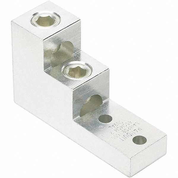 Square Ring Terminal: Non-Insulated, 2 AWG, Lug Connection