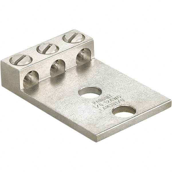 Square Ring Terminal: Non-Insulated, 6 AWG, Lug Connection