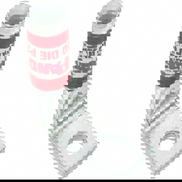 Right Angle Ring Terminal: Non-Insulated, 8 AWG, Compression Connection