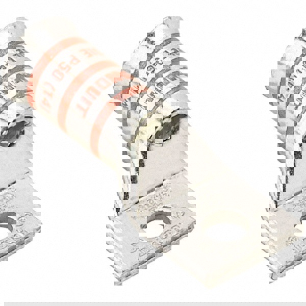 Right Angle Ring Terminal: Non-Insulated, 2/0 AWG, Compression Connection