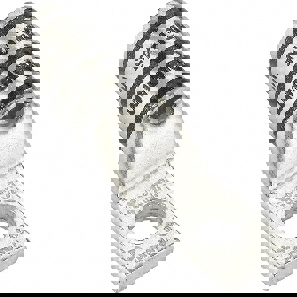 Right Angle Ring Terminal: Non-Insulated, 8 AWG, Compression Connection