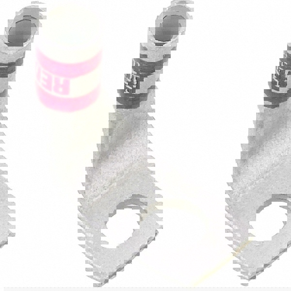 Right Angle Ring Terminal: Non-Insulated, 2 AWG, Compression Connection