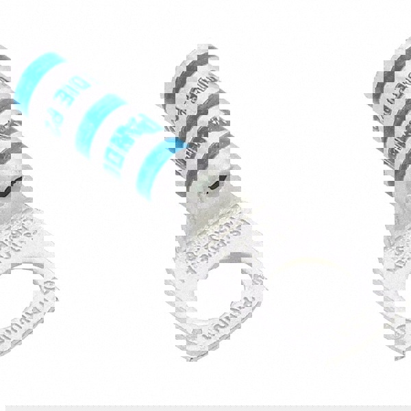 Right Angle Ring Terminal: Non-Insulated, 8 AWG, Compression Connection