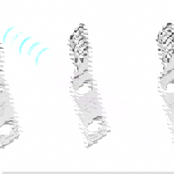 Right Angle Ring Terminal: Non-Insulated, 2 AWG, Compression Connection