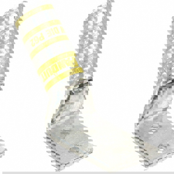 45 &deg; Angle Ring Terminal: Non-Insulated, 4 to 3 AWG, Compression Connection