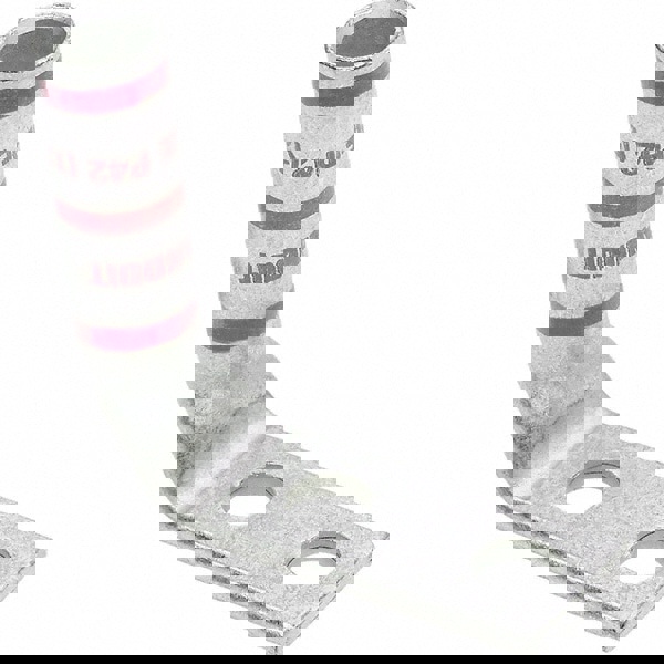 Right Angle Ring Terminal: Non-Insulated, 6 AWG, Compression Connection