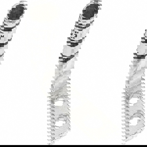 Right Angle Ring Terminal: Non-Insulated, 2 AWG, Compression Connection