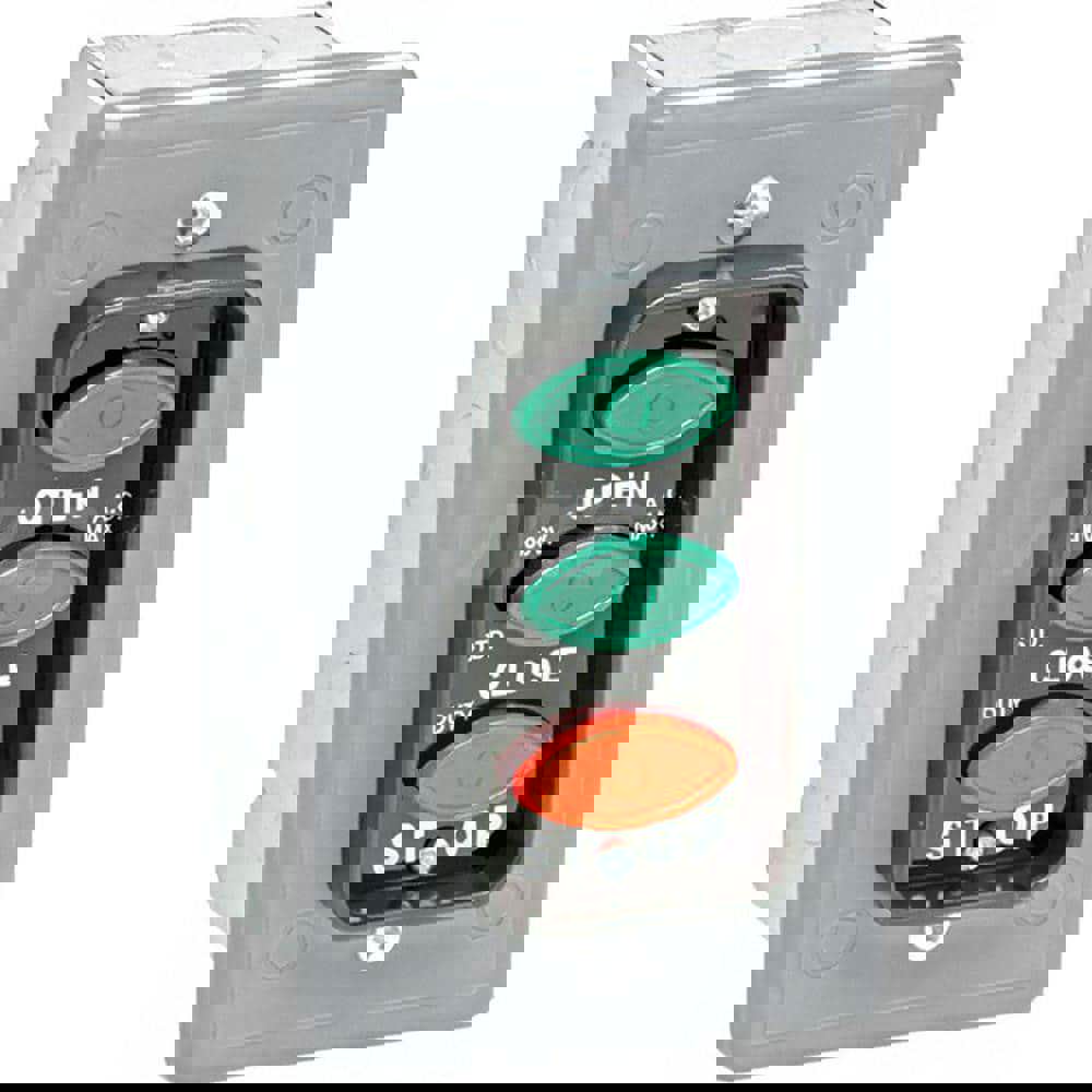 Garage Door Hardware; Hardware Type: Control Station, NEMA 1 Interior, Surface Mount ; For Use With: Commercial Doors; Commercial Gate Openers ; Material: Metal; Plastic ; Overall Width: 3 ; Overall Height: 4.5