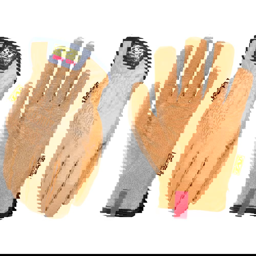 Cut-Resistant Gloves: Size 3XL, ANSI Cut A9, Leather