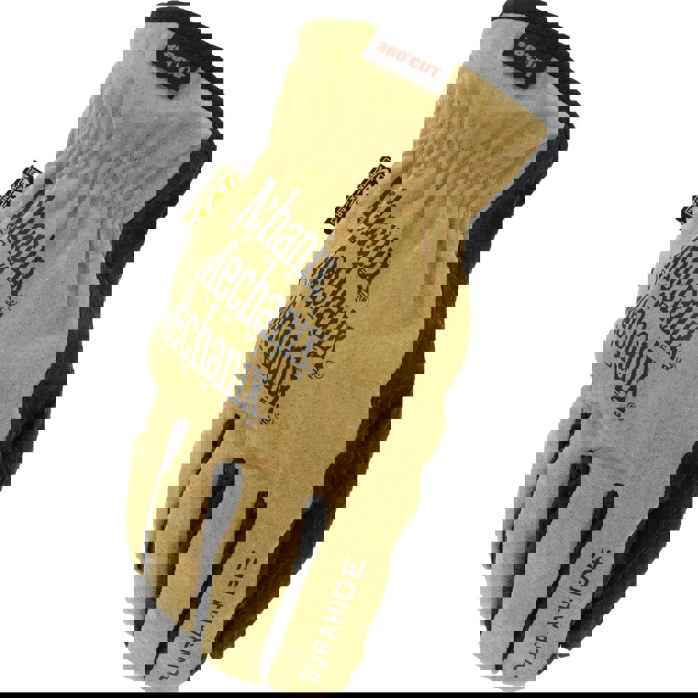 Cut & Puncture-Resistant Gloves: Large, ANSI Cut A5, ANSI Puncture 4, HPPE Lined, Leather