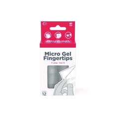 FINGER PAD,GEL,XL,12P,CLR