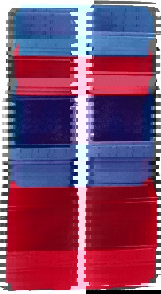 Plastic Hopper Stacking Bin: Red