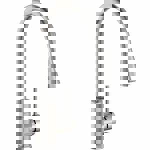 Single Handle Pull Down Kitchen Faucet in Lustrous Steel