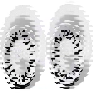 Plastic Disposer Flange with Basket Strainer and Stopper in White