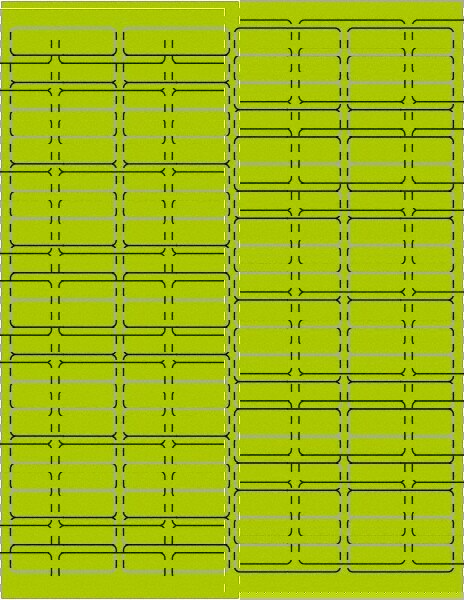 Label Maker Label: Fluorescent Green, Paper, 1/2