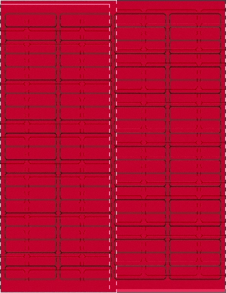 Label Maker Label: Fluorescent Red, Paper, 1-15/16