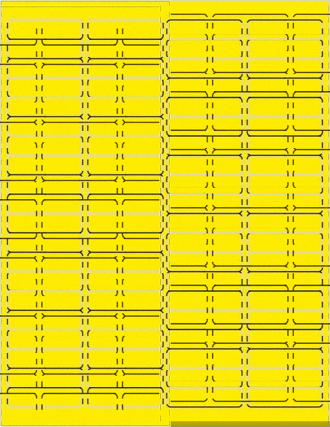 Label Maker Label: Fluorescent Yellow, Paper, 1/2