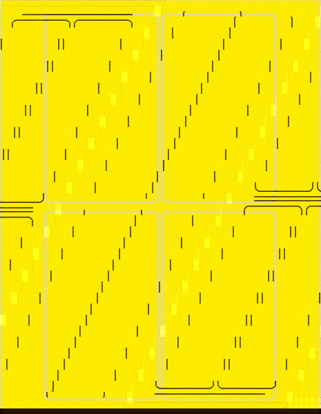 Label Maker Label: Fluorescent Yellow, Paper, 5