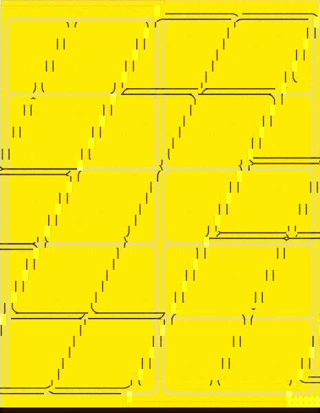 Label Maker Label: Fluorescent Yellow, Paper, 4