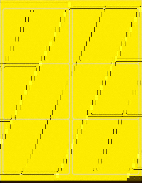 Label Maker Label: Fluorescent Yellow, Paper, 4