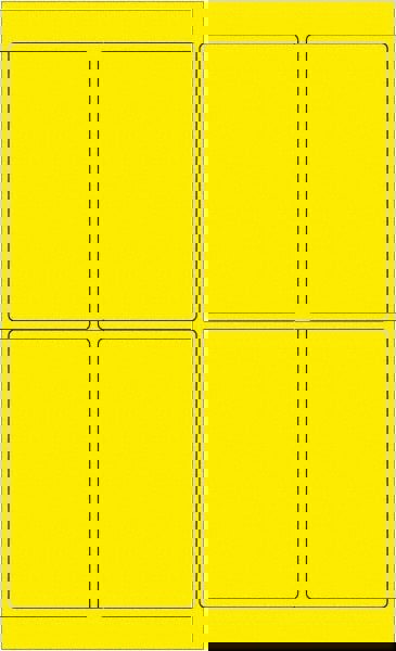 Label Maker Label: Fluorescent Yellow, Paper, 6