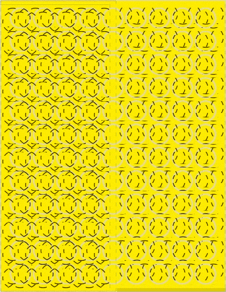 Label Maker Label: Fluorescent Yellow, Paper, 3/4