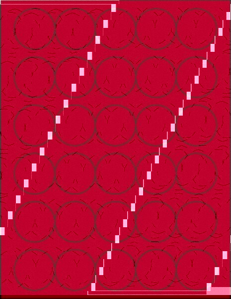 Label Maker Label: Fluorescent Red, Paper, 1-1/2