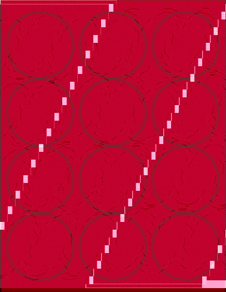 Label Maker Label: Fluorescent Red, Paper, 2-1/2