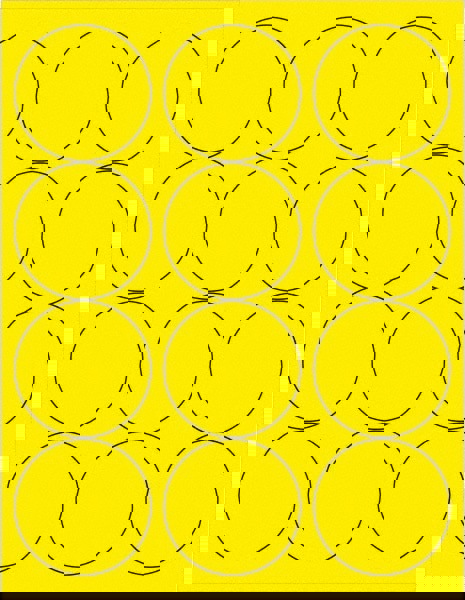 Label Maker Label: Fluorescent Yellow, Paper, 2-1/2