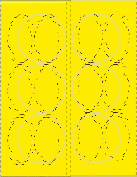 Label Maker Label: Fluorescent Yellow, Paper, 3