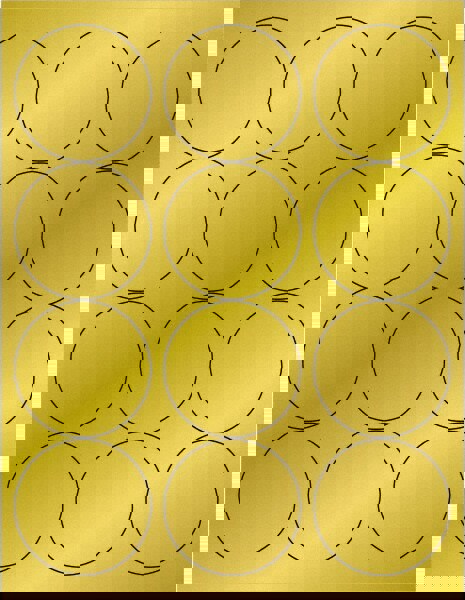 Label Maker Label: Gold, Paper, 2-1/2