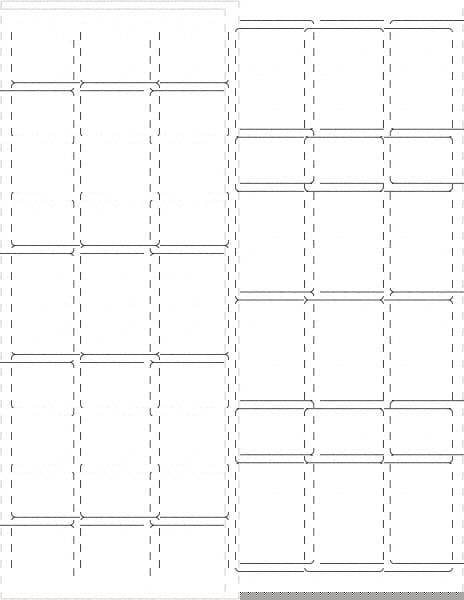 Label Maker Label: White, Polyester, 2-5/8