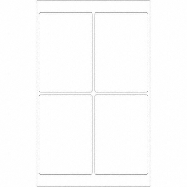 Label Maker Label: White, Permanent Acrylic, 6